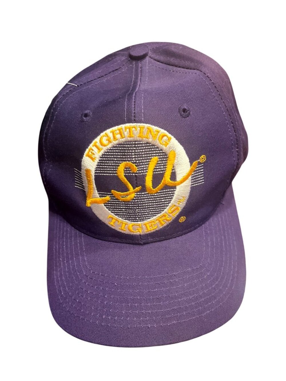 Vtg The Game LSU Fighting Tigers NOS Snapback Hat Embroidered Round Logo - Picture 2 of 8